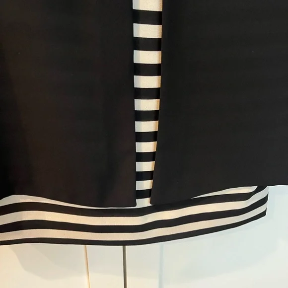 Vintage Evan Picone Nautical Stripe Dress Gold Buttons Size 8 - Picture 5 of 6